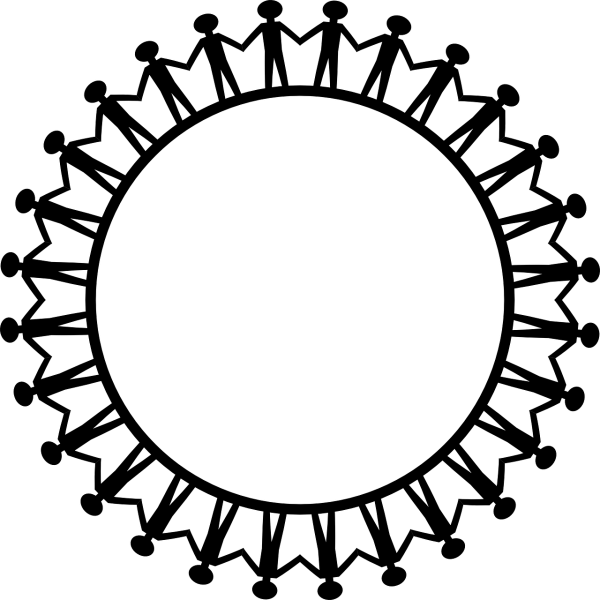 Illustration représentant une ronde de bonhomme